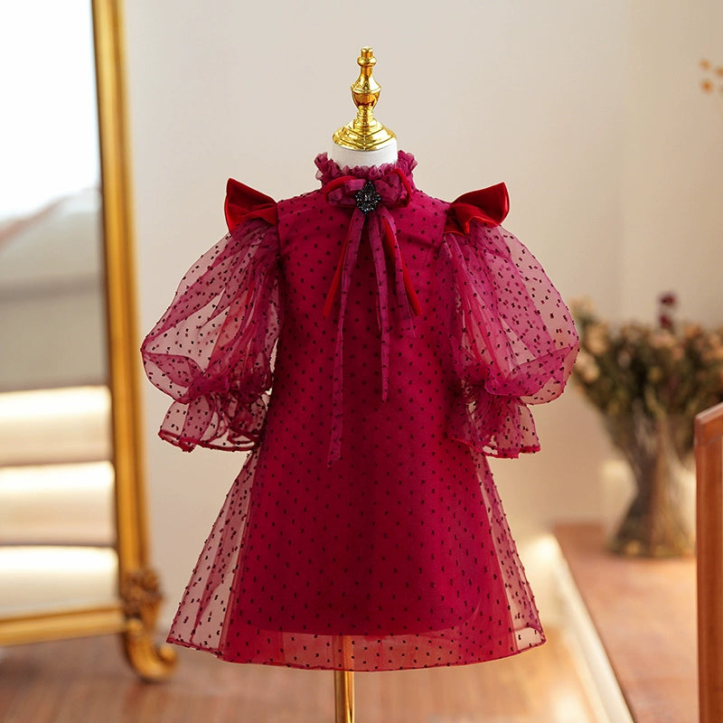 Cute Christmas Dress Baby Girl Pageant Dress Toddler Birthday Party Princess Dress