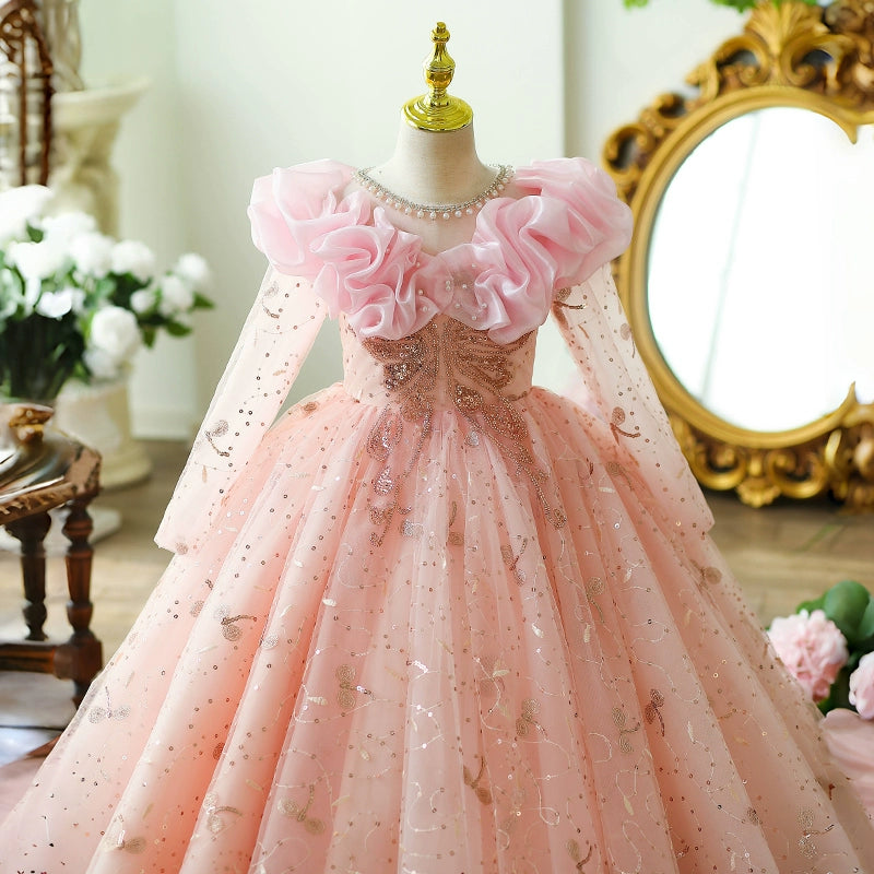 Elegant Baby Girl Princess Dress Toddler Party Dress Girls Puffy Birthday Princess Dress