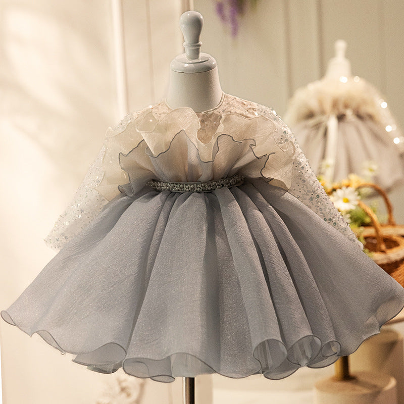 Baby Girl  Christmas Dress First Communion Dresses Toddler Fluffy Birthday Princess Dress