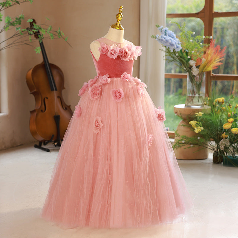 Children's Dress Pink Birthday Princess Dress