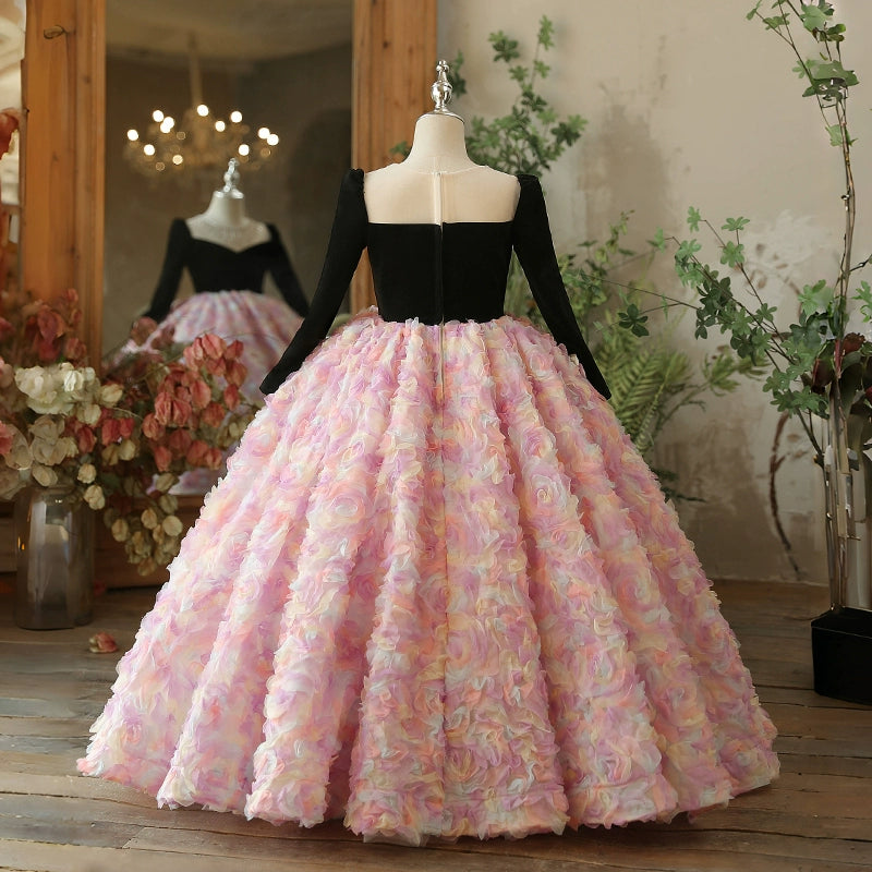 Elegant Christmas Dress Baby Girls Flower Girl Cake Dress Girls New Year's Dress