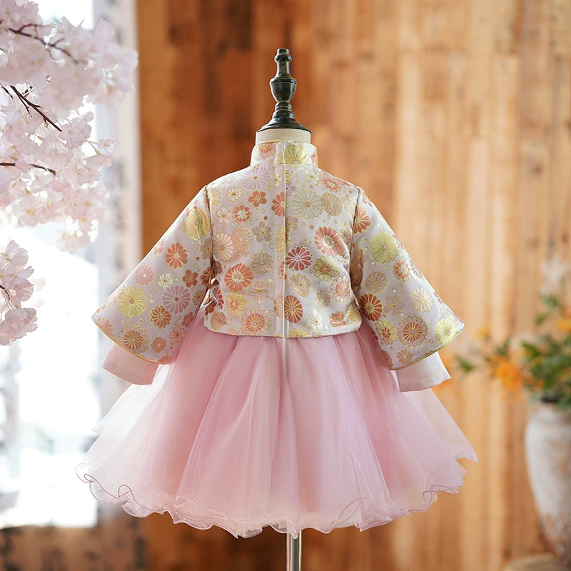 Children's New Year's Greeting Dress Birthday Party Cheongsam