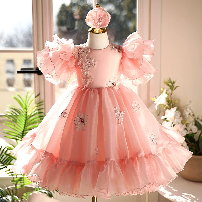 Pink Children's Ball Dress Girls Birthday Princess Dress