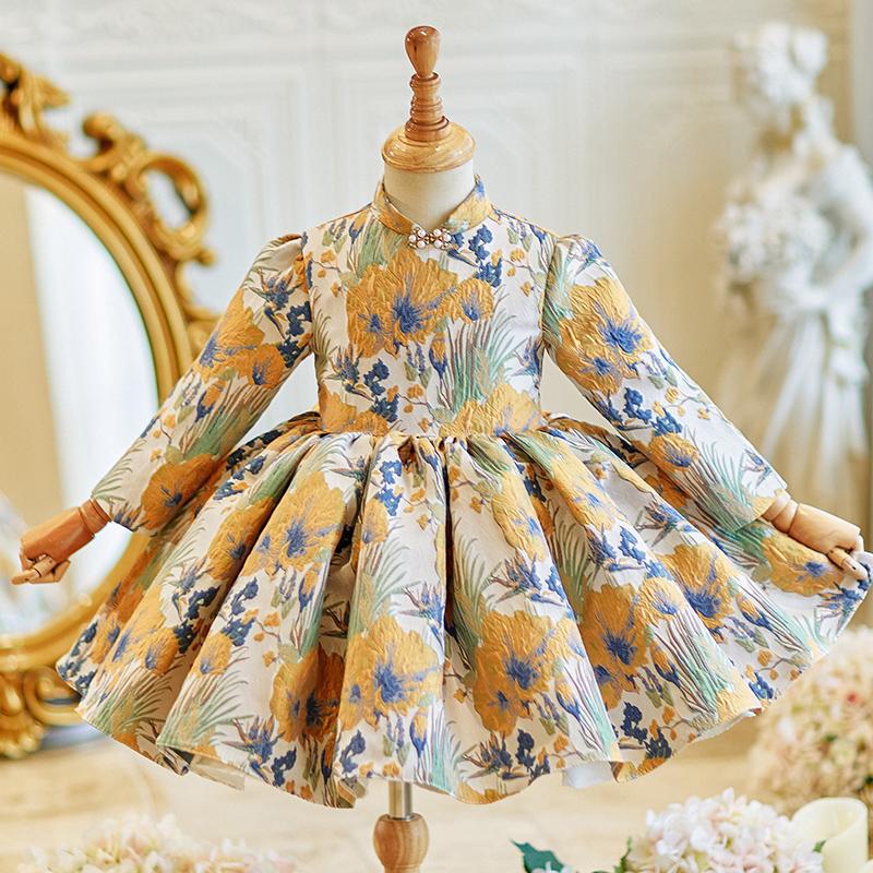 Baby Girl Birthday Cute Dress Long Sleeve Children Princess Dress