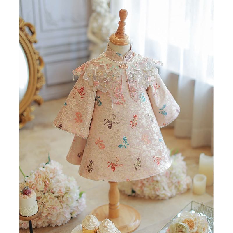 Embroidery Dress for Baby Girl Birthday Party Princess Dress