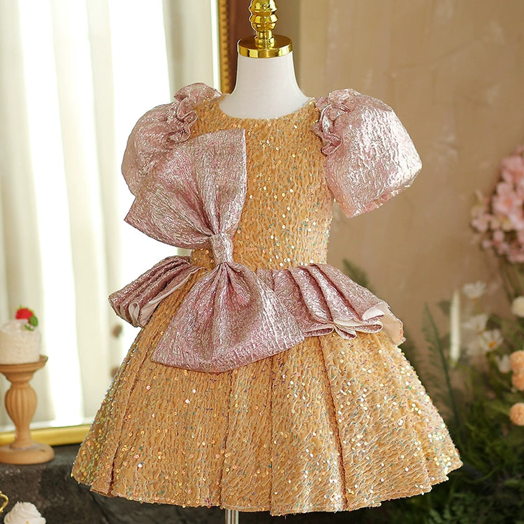 Christmas Dress Girls Party Sequin Dress Girls Birthday Princess Dress