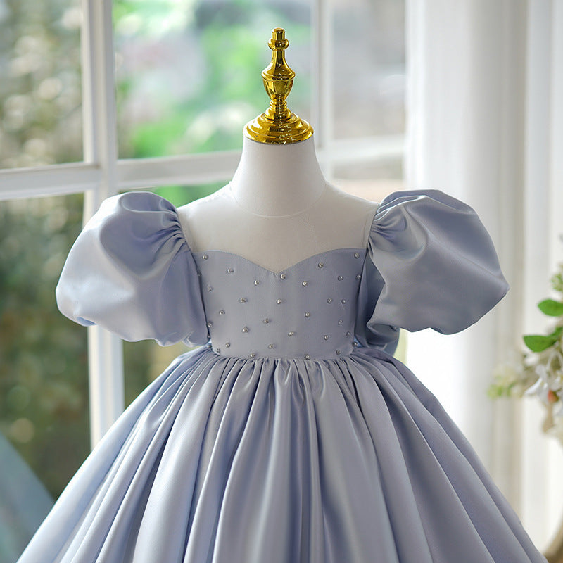 Elegant Flower Girl Dress Toddler Birthday Beauty Pageant Princess Dress