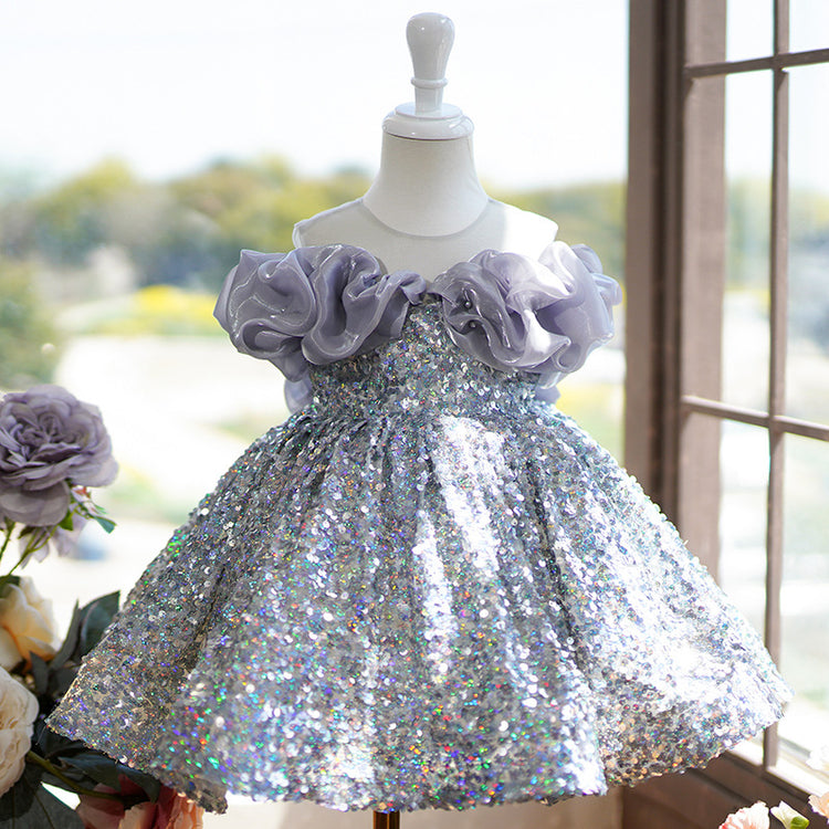 Cute Baby Girl Pageant Dress Toddler Birthday Party Princess Dress