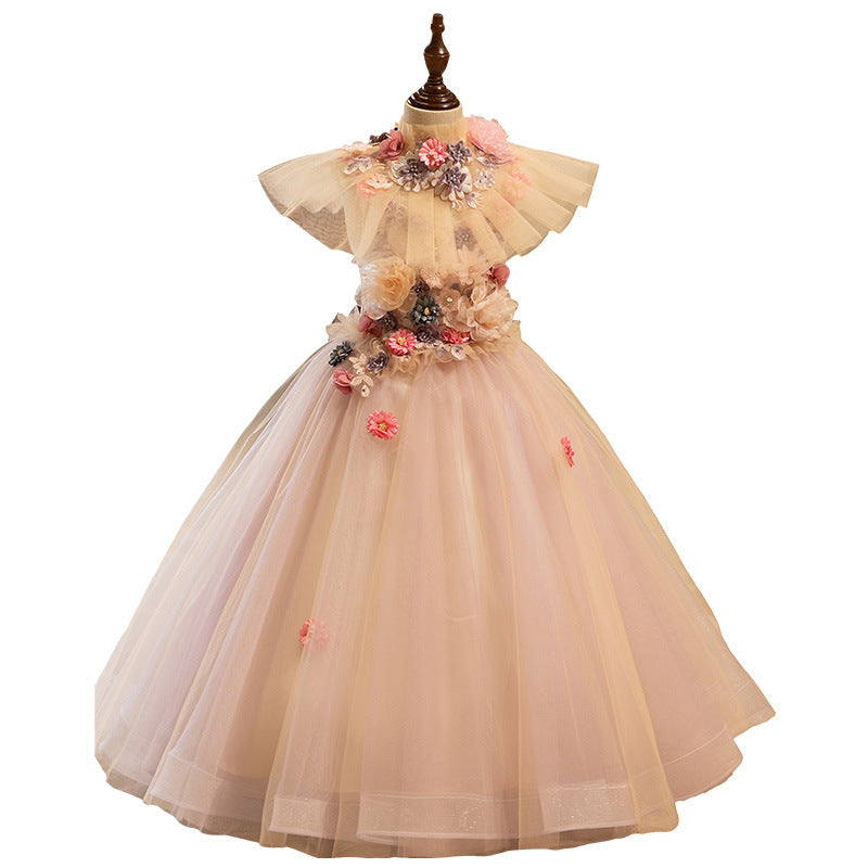 Flower Girl Princess Dress Girl Birthday Fluffy Tulle Dress