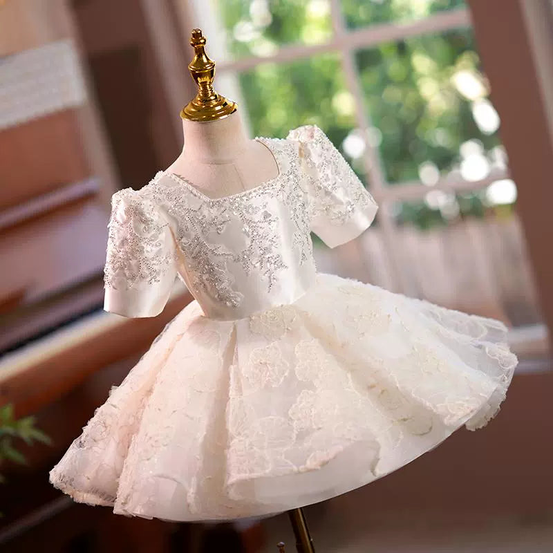 Girls Elegant Princess Dress Flower Girl Wedding Dress