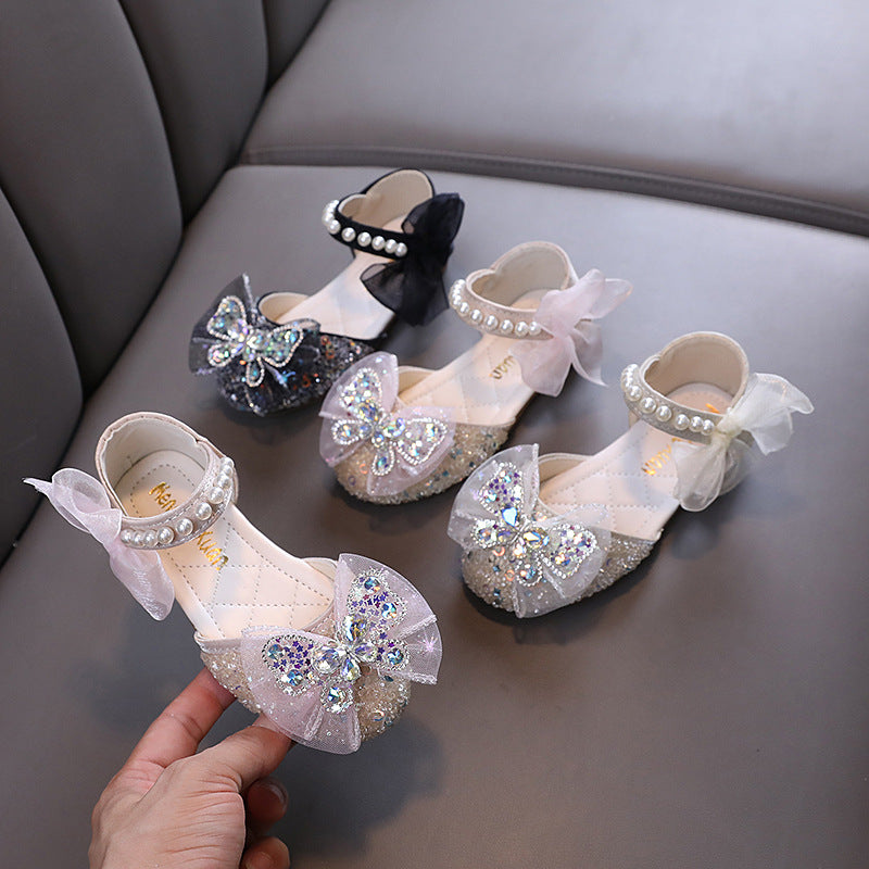 Baby Girl Cute Princess Diamond Leather Shoes