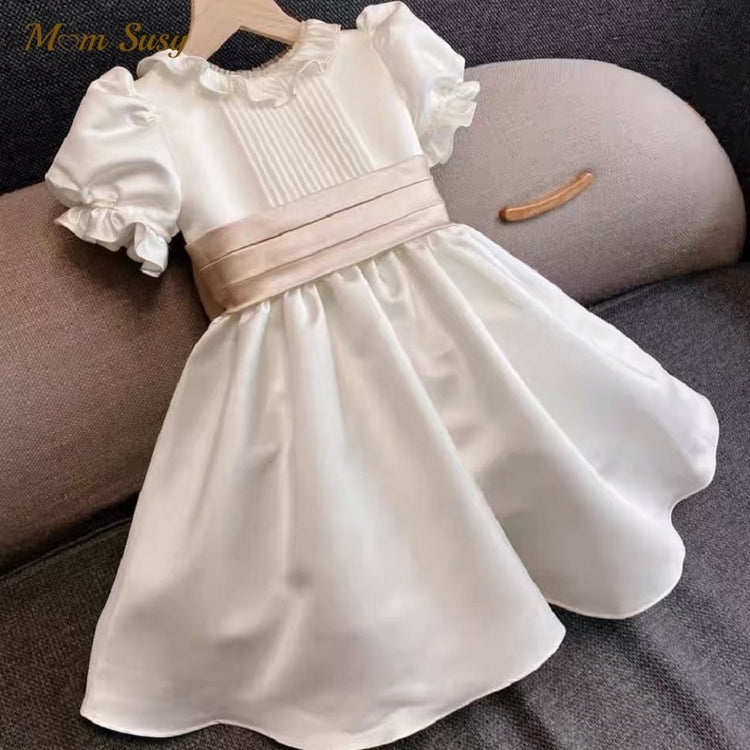 Baby Birthday Party Dress Girls Cute Bow Princess Dress