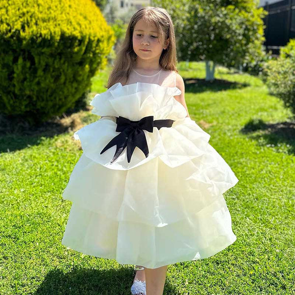 Cute Baby Girl Puffy Beauty Pageant Dress Toddler Birthday Party Princess Dress