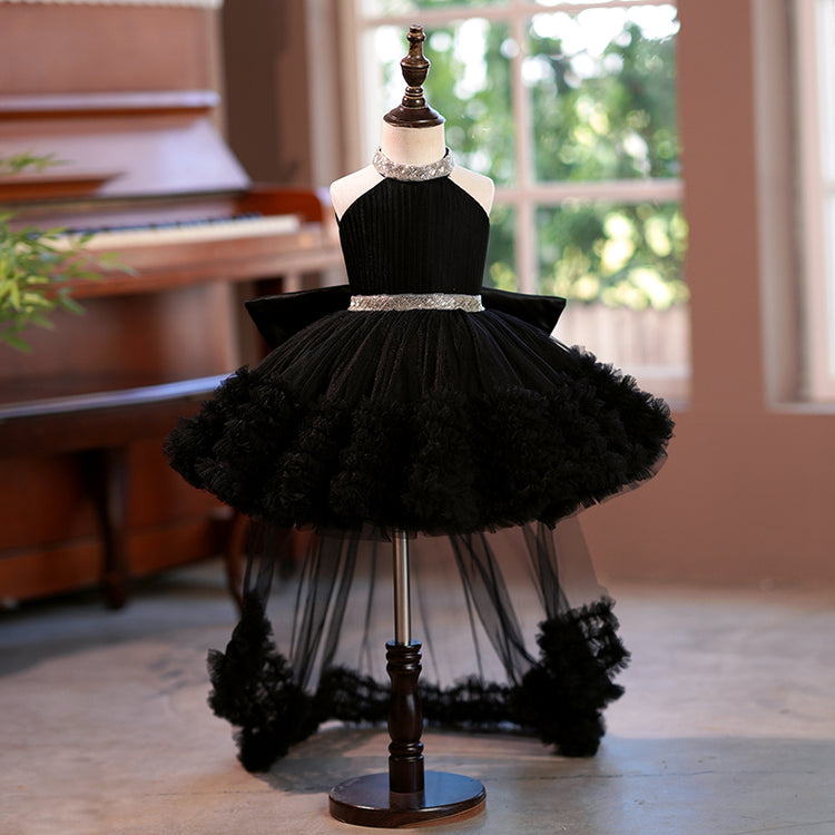 Black Lace Birthday Dress Fluffy Princess Dress