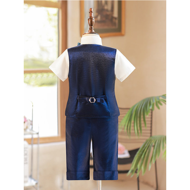 Boys Dress Short-sleeved Vest Children's Suit Set