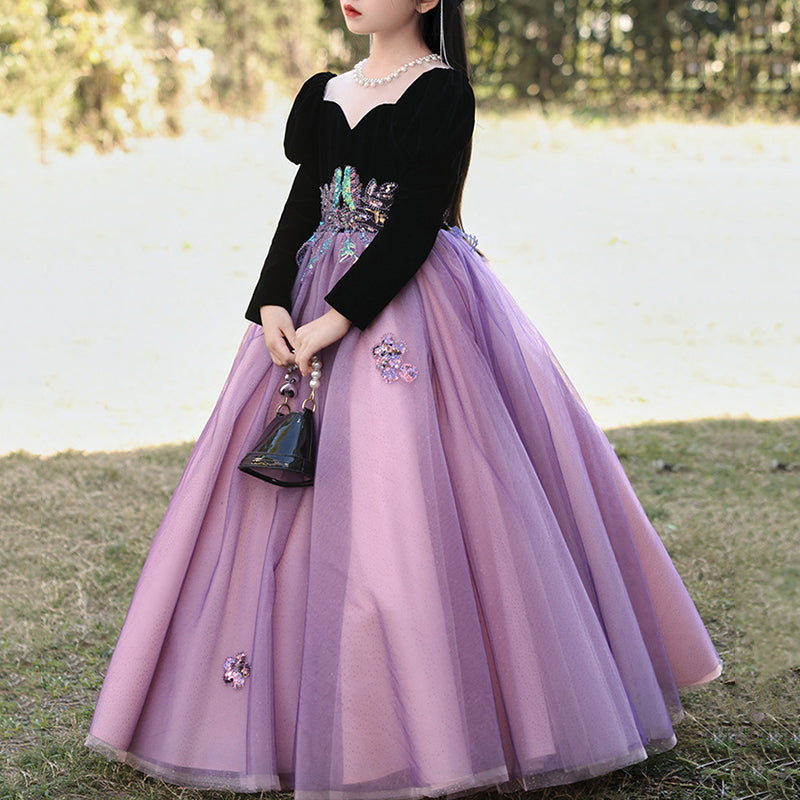 Elegant Baby Girls Ball Gowns Toddler Birthday Costume Dress