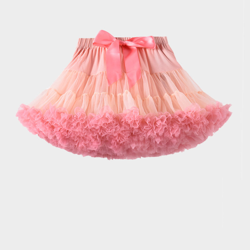 Cute Girls Tutu Birthday Skirt Children's Mesh Tutu Pleated Skirt