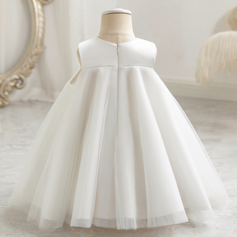 Girls Birthday Elegant Dress Girls Sleeveless Fluffy Dress