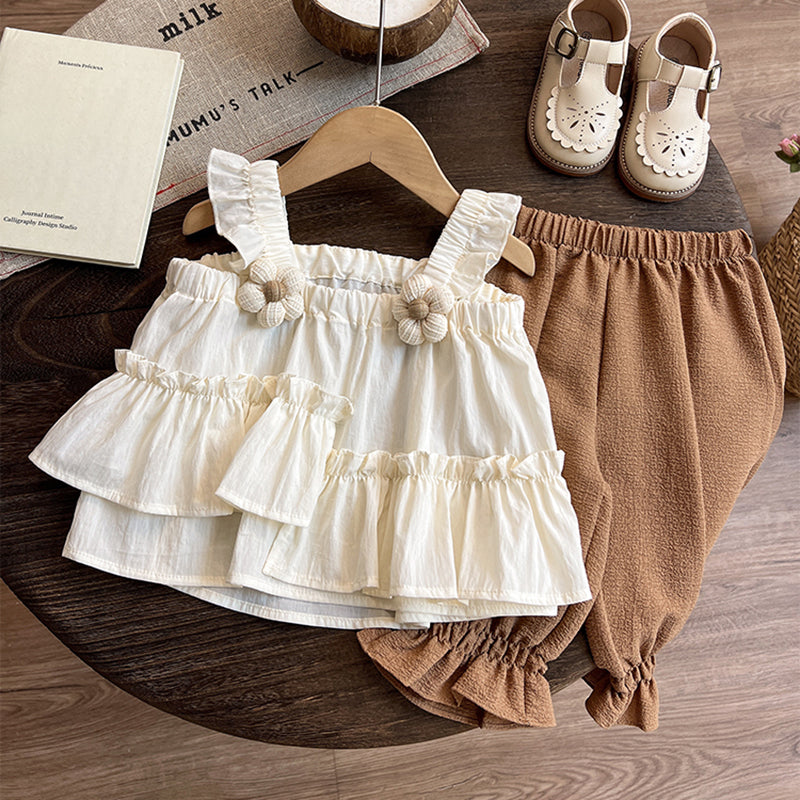 Lovely Girls Summer Cozy Breathable Two piece Set