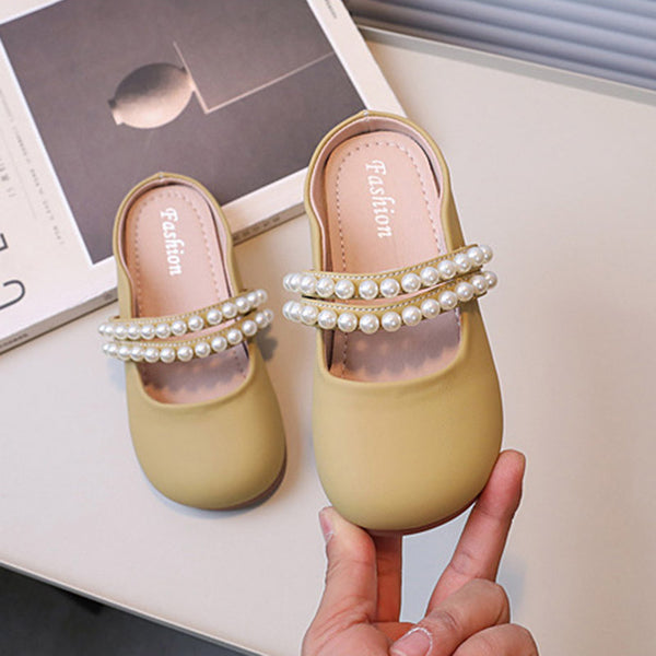 Pearl Flat Slippers Princess Shoes