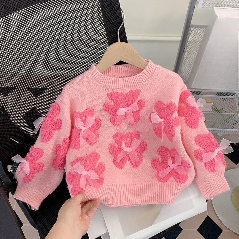 Christmas Baby Princess Long Sleeve Top Girls Knitted Sweater