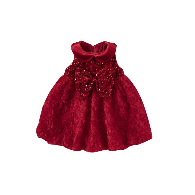 Red Girls Sequin Dress Baby Girl Birthday Dress