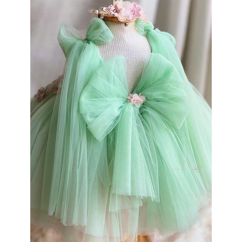 Elegant Baby Girls Beauty Pageant Dress Toddler Christening Dresses