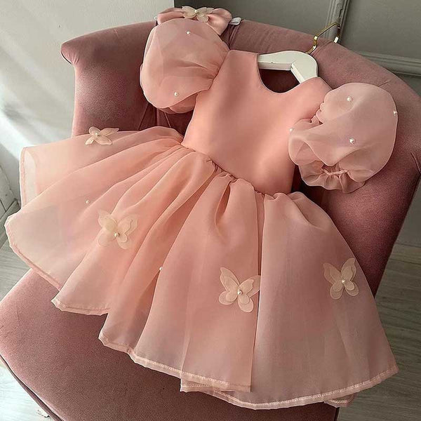 Cute Baby Girl Butterfly Dress Toddler Birthday Beauty Pageant Princess Dress