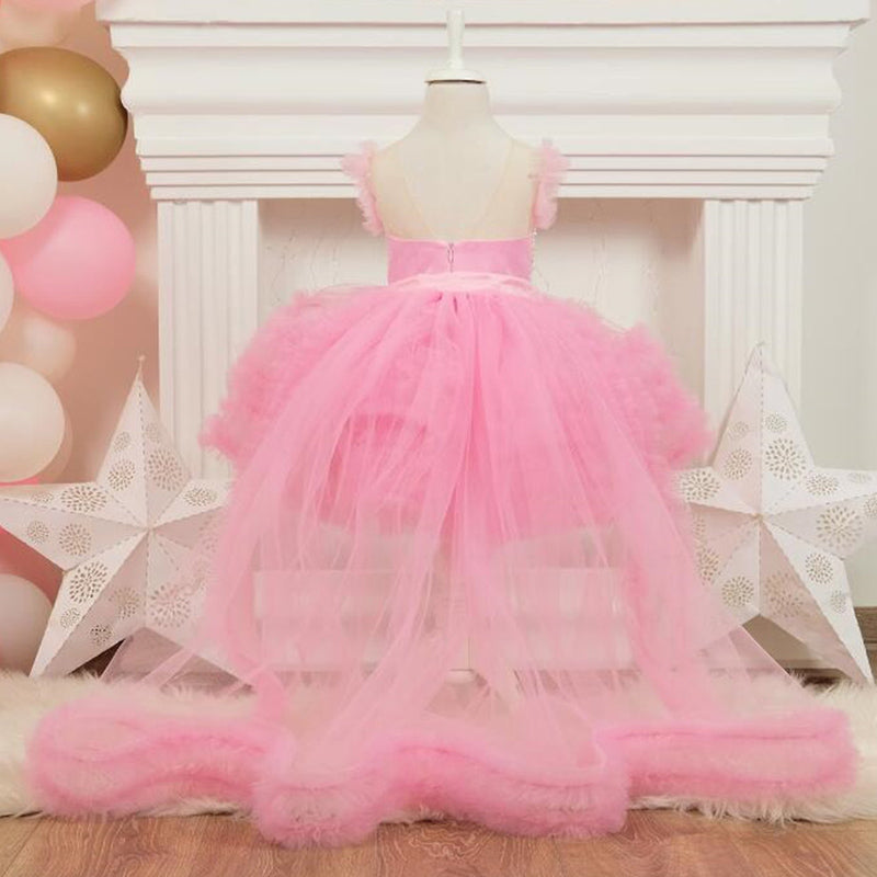 Luxurious Baby Girl  Fluffy Dress Costumes Dress Toddler Birthday Princess Dress