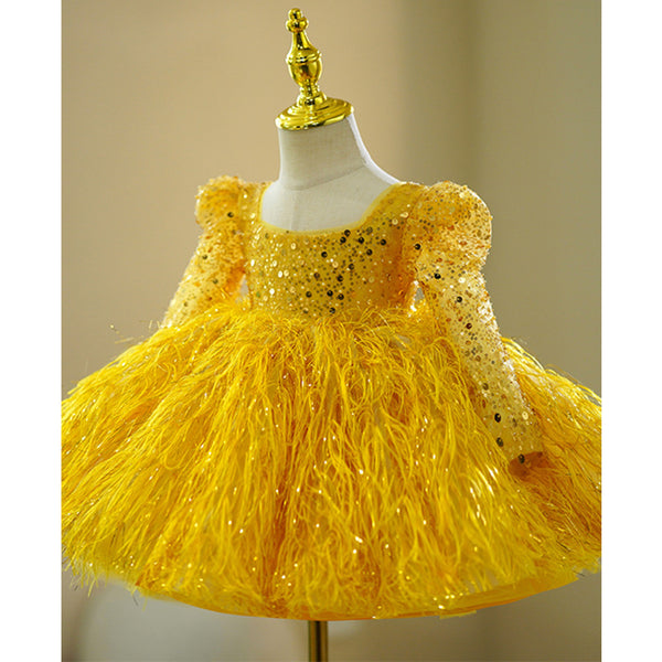 Cute Baby  Girl Pageant Dress Toddler First Birthday Party Princess Dress