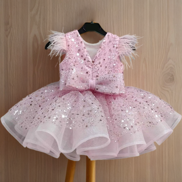 Flower Girl Dress  Sequined Dress Toddler Birthday Party Formal Dress