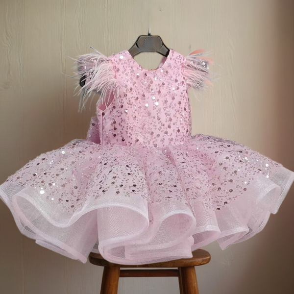 Flower Girl Dress  Sequined Dress Toddler Birthday Party Formal Dress