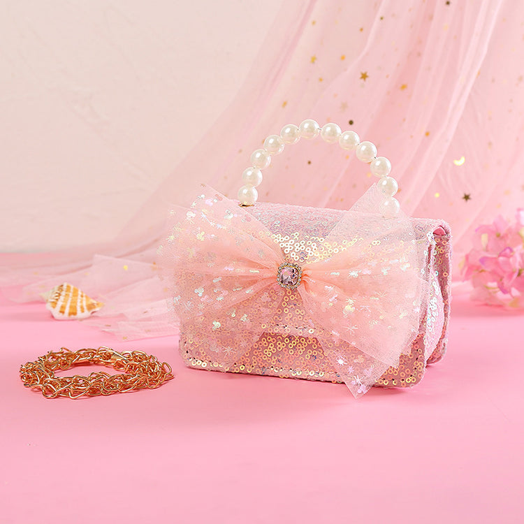 Summer Sequins Bow Children's Bag Girl Princess Bag