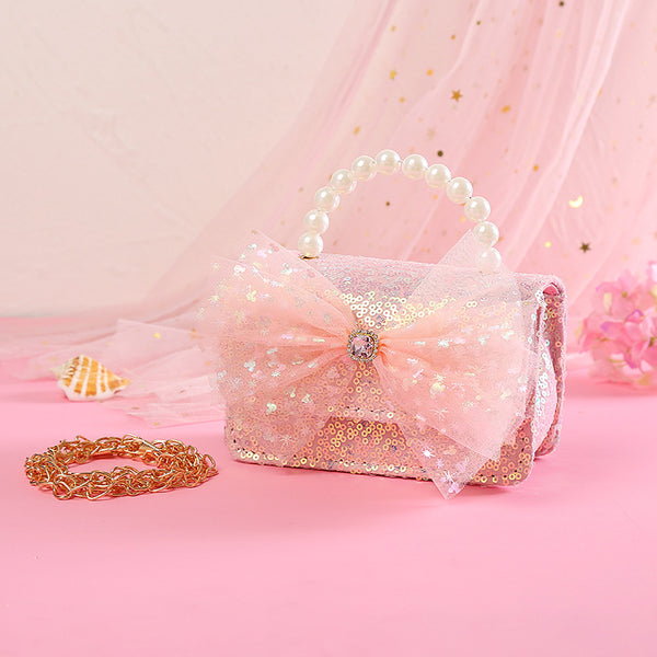 Summer Sequins Bow Children's Bag Girl Princess Bag