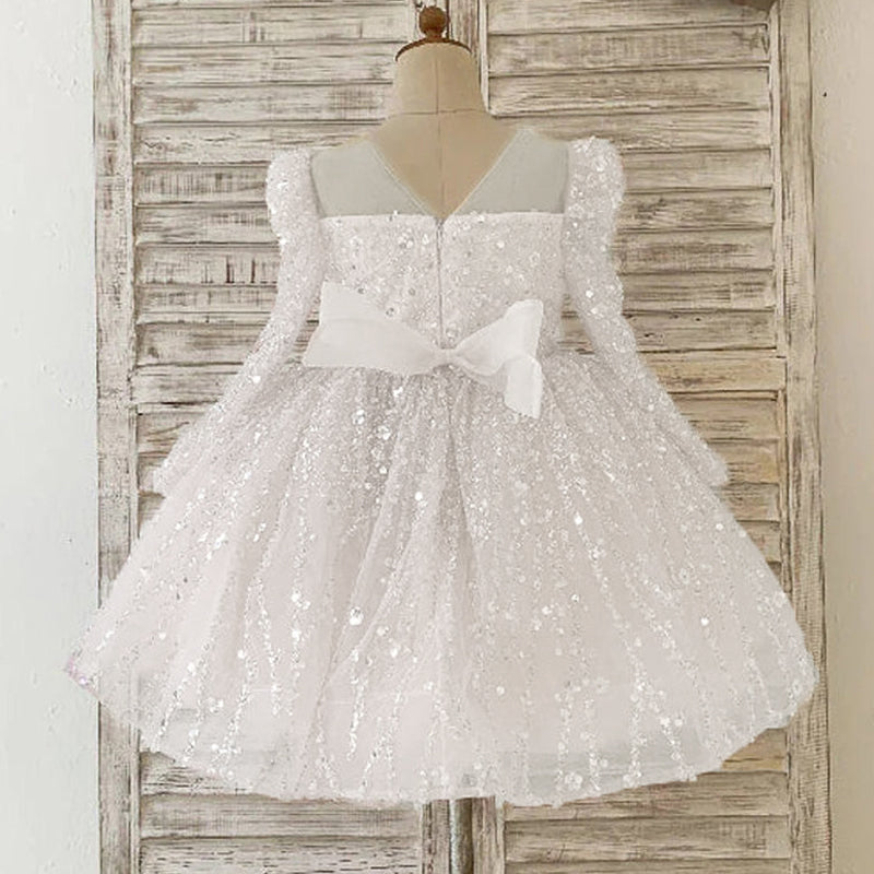 Baby Girl  First Communion Dress Toddler Birthday Pageant Princess Dress