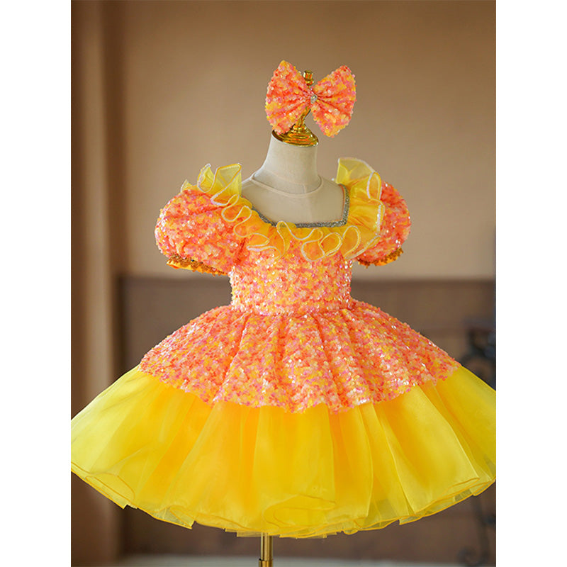 Girls Puffy Beauty Pageant Dress Toddler Birthday Princess Dress