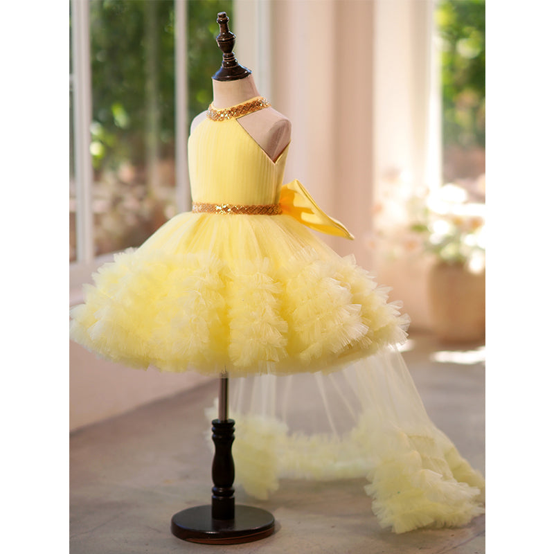 Luxurious Baby Girl Flower Girl  Dress Toddler Beauty Pageant Princess Dress