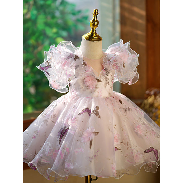 Baby Girl And Toddler Butterfly Flower Birthday Party Princess Dress ...