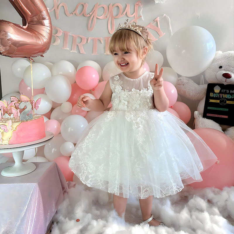 2pcs Kids Baby Girl Fashion Dress White Blouse+Lace Skirt Princess Wedding  Dress | eBay
