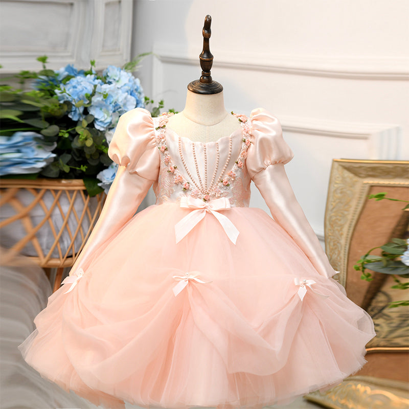 Elegant Flower Girl Wedding Pink Princess Dress – marryshe