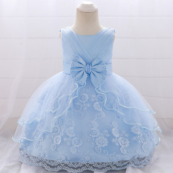Baby Girl Cute Flower Girl Puffy Princess Party Dress Birthday Party D ...