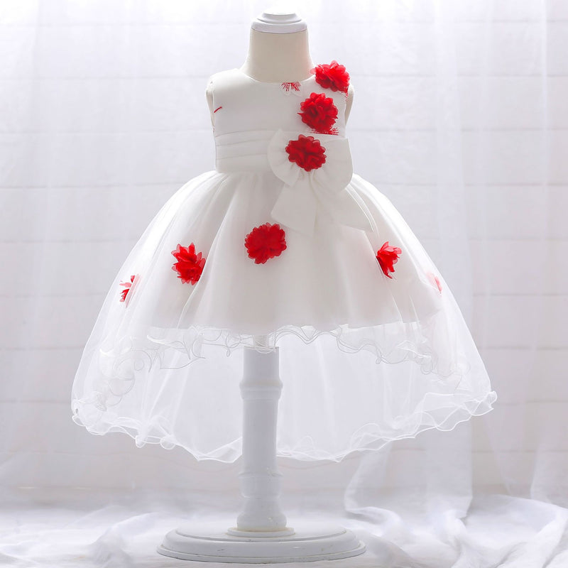 Baby Girls Birthday Wedding Party Dresses Embroidery Flower Wedding Dress  Baby Girl Newborn Princess Dress | Fruugo KR