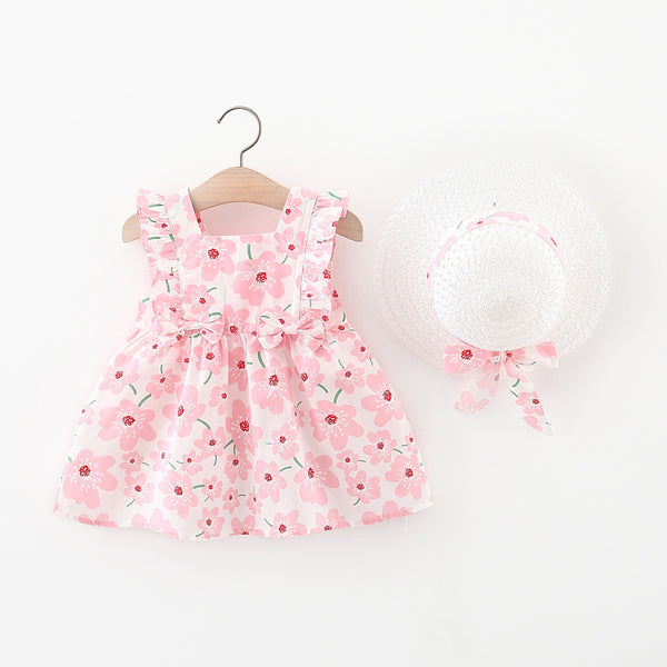 Lovely Girls Summer Flower Princess Dress