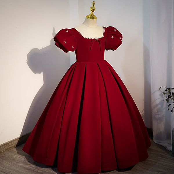 Luxury Girl Red Beauty Piano Princess Dress