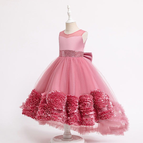 Sleeveless Mesh Puff Princess Dress